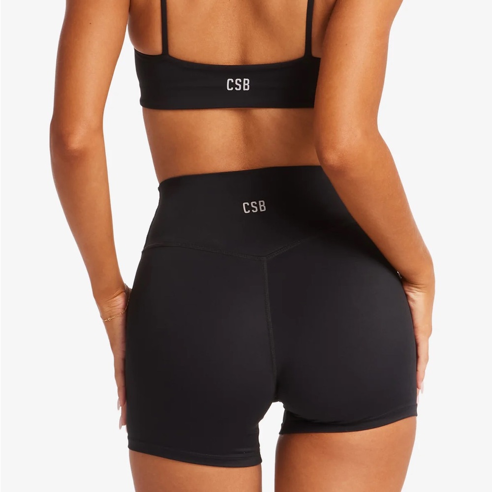 CSB High-Waist Black Athletic Shorts for Women